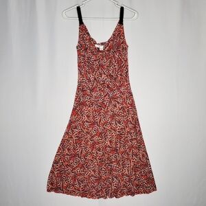 Diane Von Furstenberg Silk Dress Women 6 Cowl Neck Velvet Strap Stretch Print